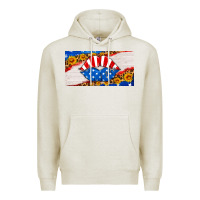 Oatmeal Heather usa life license plate Premium Hoodie - HRA Design Shop