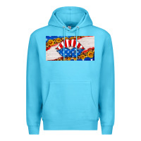 Ocean Blue usa life license plate Premium Hoodie - HRA Design Shop