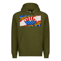 Army Green usa life license plate Premium Hoodie - HRA Design Shop