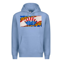 Colony Blue usa life license plate Premium Hoodie - HRA Design Shop