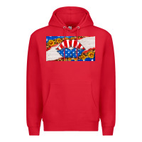 Red usa life license plate Premium Hoodie - HRA Design Shop