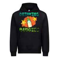 Black drinking buddies with baby bottle Urban Hoodie - HRA Design Shop