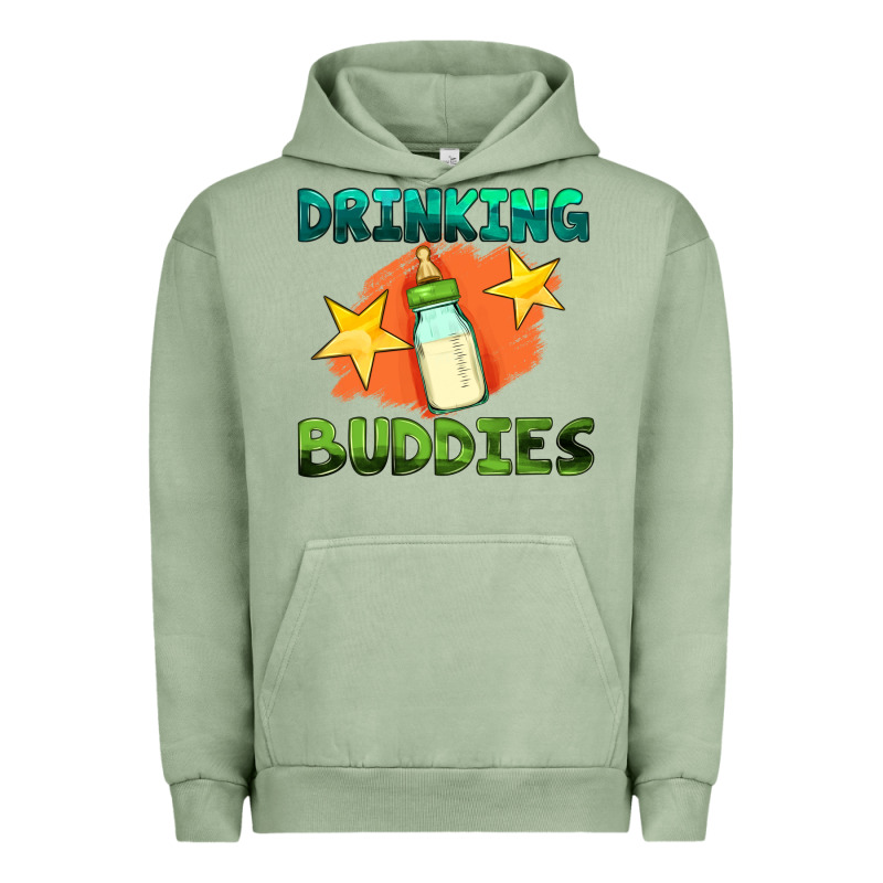Drinking Buddies With Baby Bottle Urban Hoodie by HRA Design Shop | Teevron