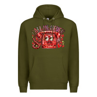 Army Green call me never Premium Hoodie - RacoonDesign