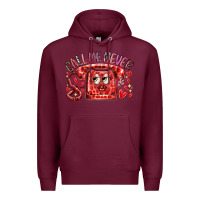 Burgundy call me never Premium Hoodie - RacoonDesign