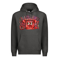 Charcoal Heather call me never Premium Hoodie - RacoonDesign