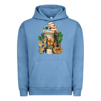 Pigment Pebble Blue mexican hot coffee cup Urban Hoodie - FaDigitalArtStudio