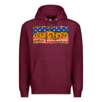 Burgundy usa flag sunflowers license plate Premium Hoodie - HRA Design Shop