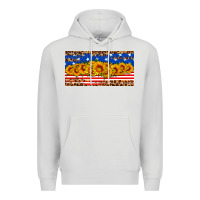 Dove Grey usa flag sunflowers license plate Premium Hoodie - HRA Design Shop