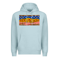 Blue Mist usa flag sunflowers license plate Premium Hoodie - HRA Design Shop