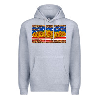 Heather Grey usa flag sunflowers license plate Premium Hoodie - HRA Design Shop