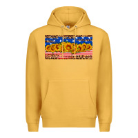 Mustard usa flag sunflowers license plate Premium Hoodie - HRA Design Shop