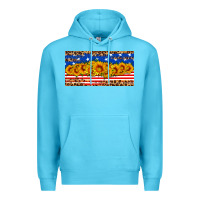 Ocean Blue usa flag sunflowers license plate Premium Hoodie - HRA Design Shop