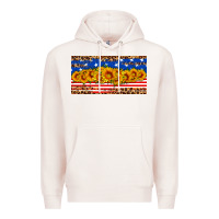 Pale Pink usa flag sunflowers license plate Premium Hoodie - HRA Design Shop