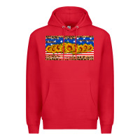 Red usa flag sunflowers license plate Premium Hoodie - HRA Design Shop