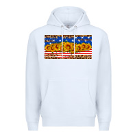 White usa flag sunflowers license plate Premium Hoodie - HRA Design Shop