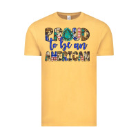 Vintage Mustard proud to be an american Vintage Tee - Artiststas