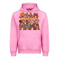 Fuchsia Pink one thankful mama Urban Hoodie - RacoonDesign