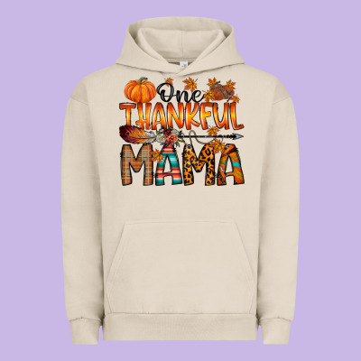 One Thankful Mama Urban Hoodie Designed By Racoondesign