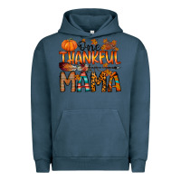 Pigment Midnight Navy one thankful mama Urban Hoodie - RacoonDesign