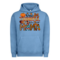 Pigment Pebble Blue one thankful mama Urban Hoodie - RacoonDesign