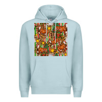 Blue Mist christmas leopard cow with gift boxes Premium Hoodie - FaDigitalArtStudio