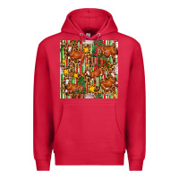 Cardinal christmas leopard cow with gift boxes Premium Hoodie - FaDigitalArtStudio