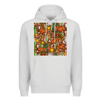 Dove Grey christmas leopard cow with gift boxes Premium Hoodie - FaDigitalArtStudio