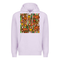 Lilac christmas leopard cow with gift boxes Premium Hoodie - FaDigitalArtStudio