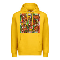 Lemon christmas leopard cow with gift boxes Premium Hoodie - FaDigitalArtStudio