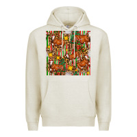 Oatmeal Heather christmas leopard cow with gift boxes Premium Hoodie - FaDigitalArtStudio