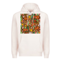 Pale Pink christmas leopard cow with gift boxes Premium Hoodie - FaDigitalArtStudio