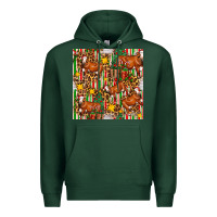 Sports Green christmas leopard cow with gift boxes Premium Hoodie - FaDigitalArtStudio