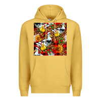 Antique Gold christmas leopard duck Premium Hoodie - FaDigitalArtStudio