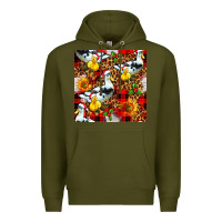 Army Green christmas leopard duck Premium Hoodie - FaDigitalArtStudio