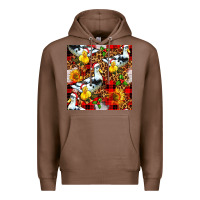 Chestnut christmas leopard duck Premium Hoodie - FaDigitalArtStudio