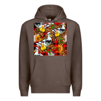 Coffee christmas leopard duck Premium Hoodie - FaDigitalArtStudio