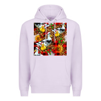 Lilac christmas leopard duck Premium Hoodie - FaDigitalArtStudio