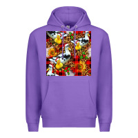 Purple christmas leopard duck Premium Hoodie - FaDigitalArtStudio