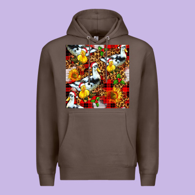 Christmas Leopard Duck Premium Hoodie Designed By Fadigitalartstudio
