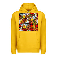 Lemon christmas leopard duck Premium Hoodie - FaDigitalArtStudio