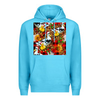 Ocean Blue christmas leopard duck Premium Hoodie - FaDigitalArtStudio