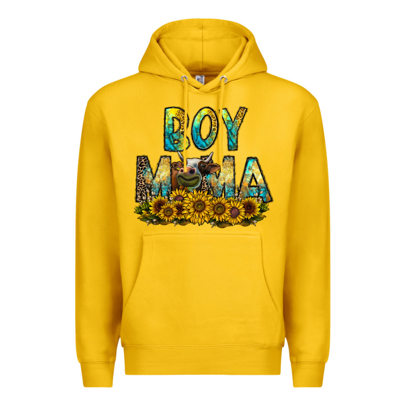 Boy Mama Premium Hoodie by CowhideDigitalArt | Teevron
