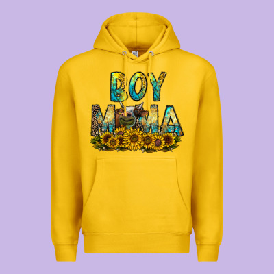 Boy Mama Premium Hoodie Designed By Cowhidedigitalart