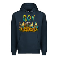Navy boy mama Premium Hoodie - CowhideDigitalArt
