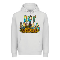Dove Grey boy mama Premium Hoodie - CowhideDigitalArt