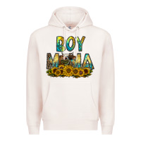 Pale Pink boy mama Premium Hoodie - CowhideDigitalArt
