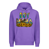 Purple boy mama Premium Hoodie - CowhideDigitalArt