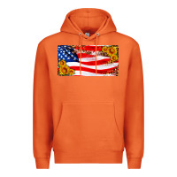 Carrot usa flag and sunflower license plate Premium Hoodie - HRA Design Shop