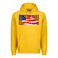 Lemon usa flag and sunflower license plate Premium Hoodie - HRA Design Shop